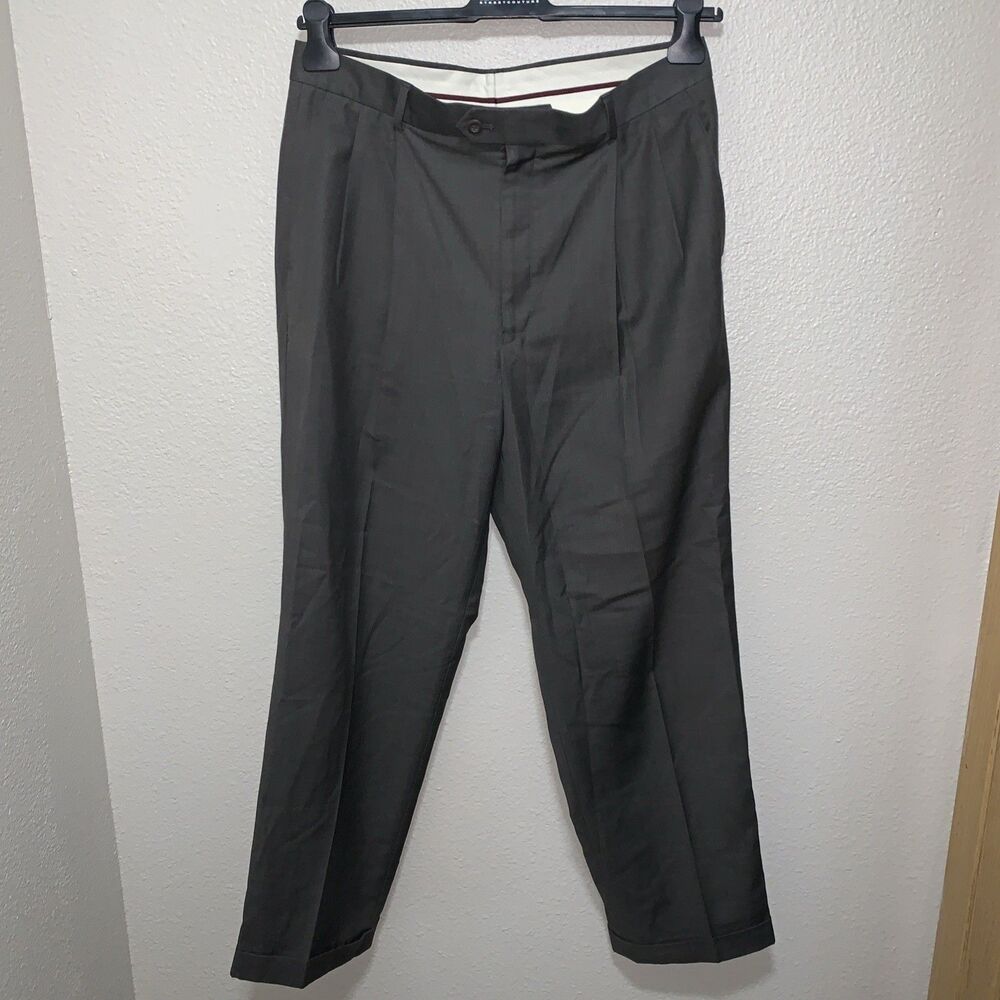Louis Raphael Men’s Dress Pants Size 34x30 Gray Y2K